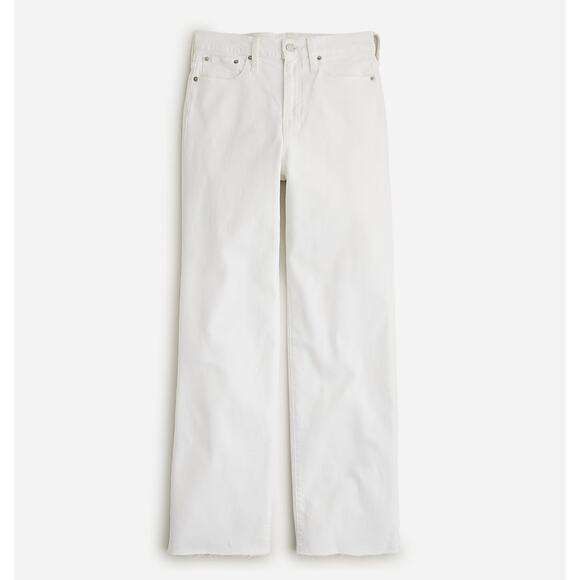 J.Crew Tall Full Length Slim Wide Leg Jean White Relaxed High Rise US 31 T NWT - Picture 4 of 14